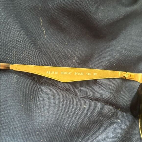 Ray-Ban RB3546 sunglasses aviator logo mirror lens eyewear gold frame glasses main image 9